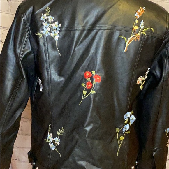 Faux leather embroidered rockstar jacket - Picture 11 of 13